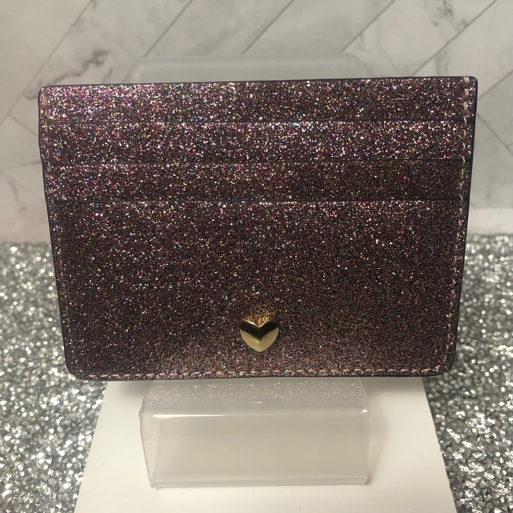 Pink/Multi Glitter Card Holder – Brand New